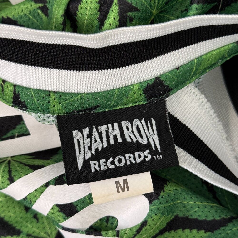 Death Row Records Jersey Mens Medium Basketball Hip Hop Rap Green Leaf Shirt M - Picture 7 of 10